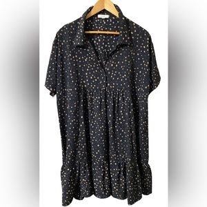 Easel Los Angeles Babydoll Style Cheetah in Black Women's Size Large